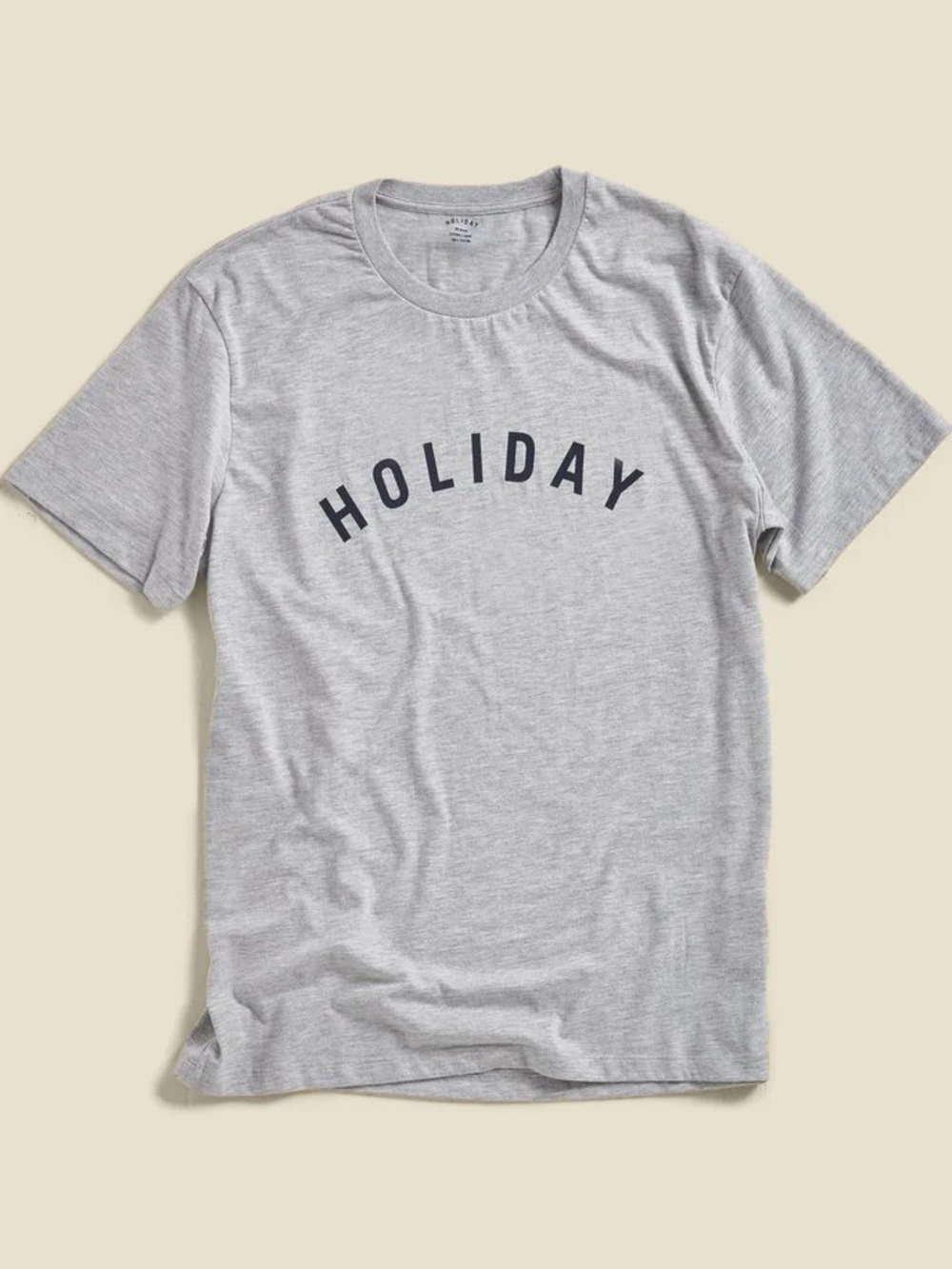 Holiday Graphic Tee - Gray Crew Neck